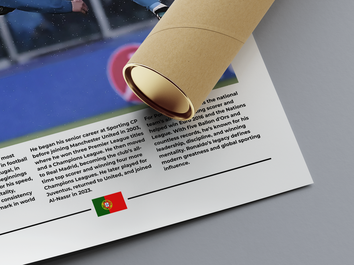 Cristiano Ronaldo Digital Football Poster