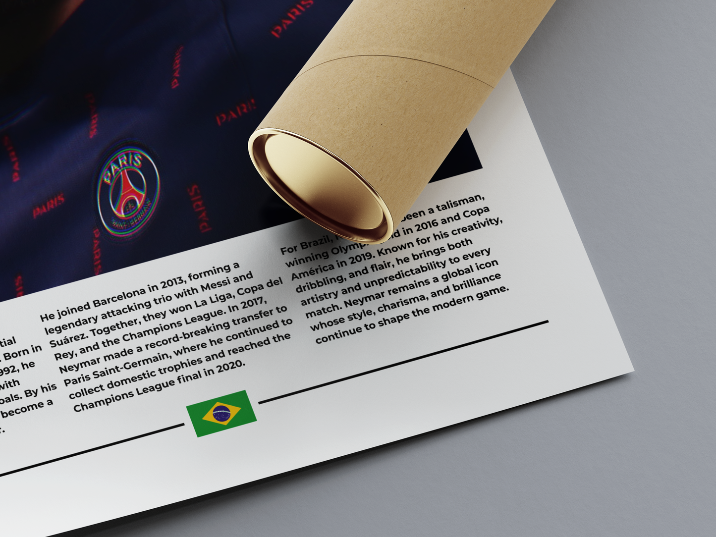 Neymar Jr. Digital Football Poster