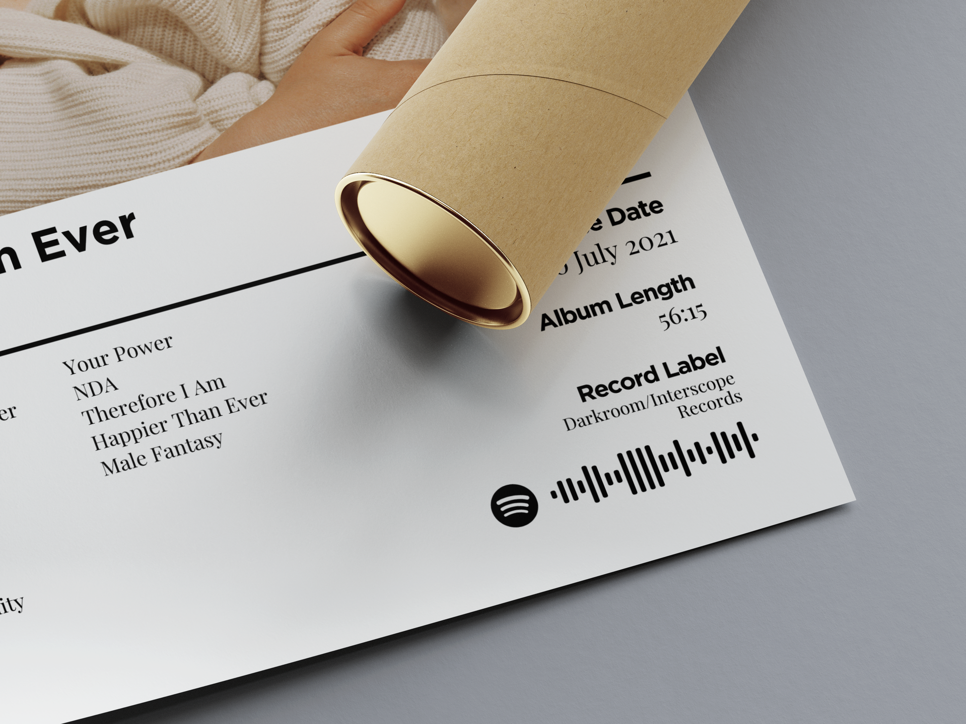 Happier Than Ever Digital Poster - PostrlyAu