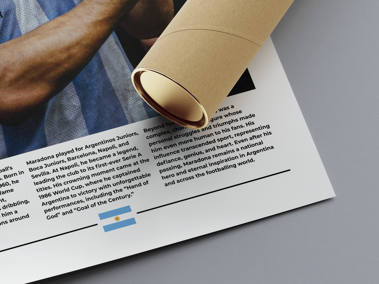 Diego Maradona Digital Football Poster