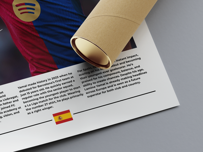 Lamine Yamal Digital Football Poster
