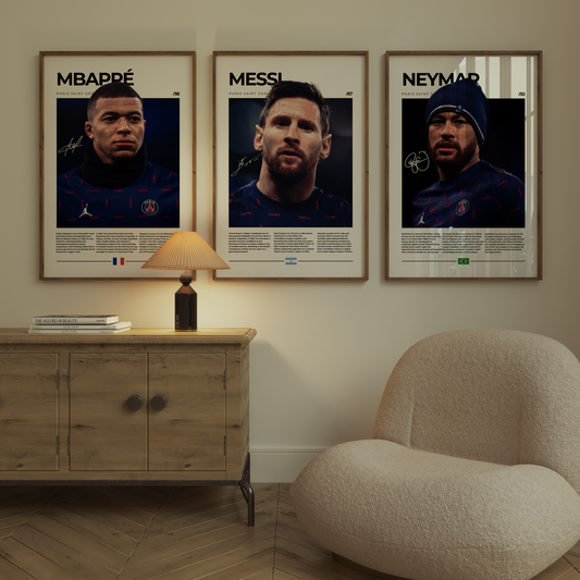 Mbappe, Messi, Neymar - Digital Posters