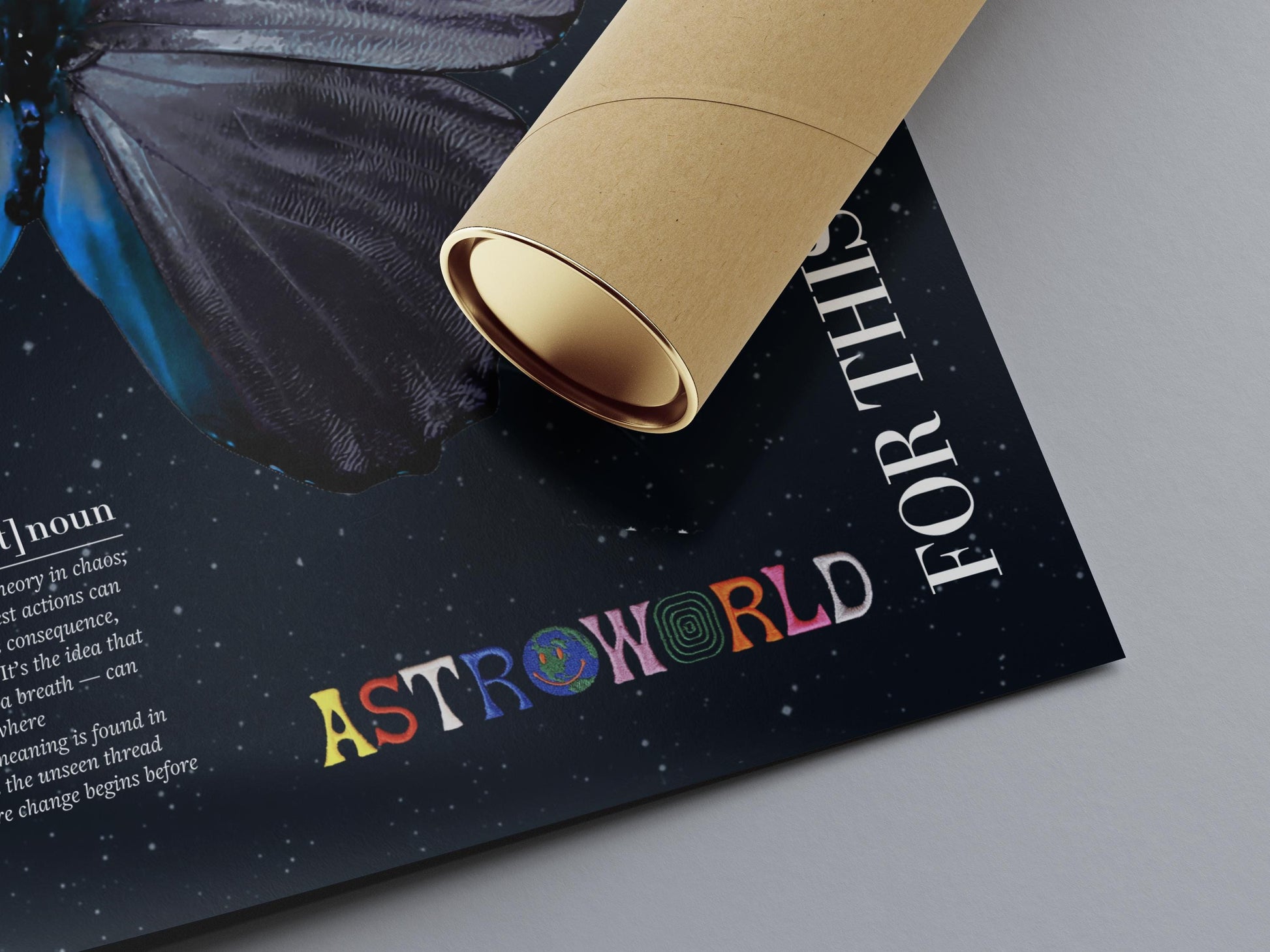 Travis Scott - Butterfly Effect Digital Poster - PostrlyAu