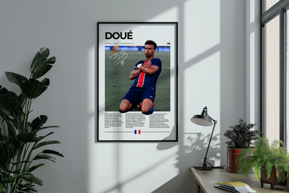 Désiré Doué Digital Football Poster