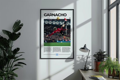 Alejandro Garnacho Digital Football Poster